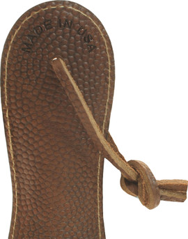 Leather Shoe Horn w Lace 8 in - Made in the USA - Football Leather