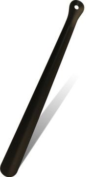 Metal Shoe Horn 16 in - Made in the USA - Classic Black Loading Image