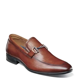 Florsheim Men's Zaffiro Moc Toe Bit Loafer 15209-221 Cognac Loading Image