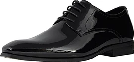 Florsheim Men's Tux Plain Toe Oxford 14212-004 Blk Patent Loading Image