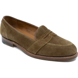 Alden Men's D0109 - Full Strap Slip On - Snuff Suede Loading Image