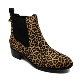 Cole Haan Women's W21638 - Newburg Bootie Water-Resistant Ocelot Haircalf Loading Image
