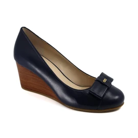 Cole Haan Women's W13162 - Adair Wedge Marine Blue Leather Loading Image
