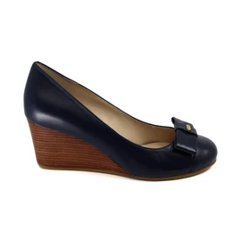Cole Haan Women's W13162 - Adair Wedge Marine Blue Leather