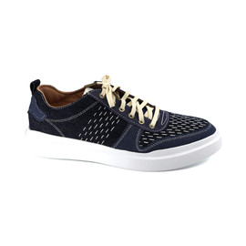 Cole Haan Men's C38492 - GrandPrø Rally Canvas Court Sneaker Blue Denim/Optic White