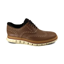 Cole Haan Men's C37091 - ZERØGRAND Wingtip Oxford Waterproof Light Whiskey/Alabaster