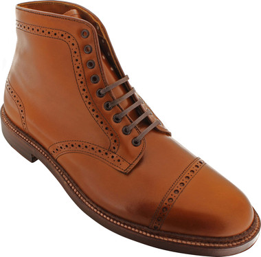 Alden Men's 39701 - Perforated Cap Toe Boot - Dark Tan - Main Image