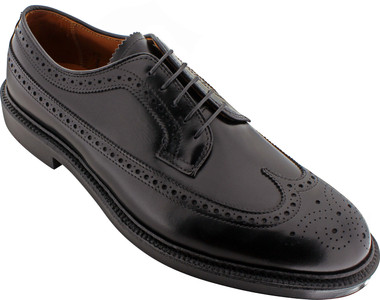 Alden Men's 9753 - Long Wing - Black Calfskin - Main Image