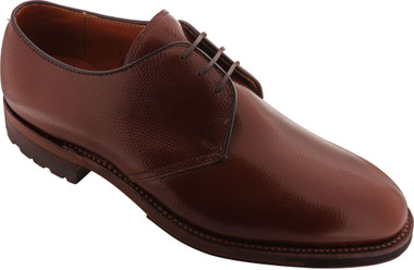 Alden Shoes Men's Dutton 3 Eyelet Blucher Oxford 942C Brown Alpine Grain Calf - Main Image