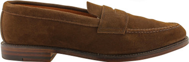 Alden 6245F 7D suède brown 6245F Unlined Leisure Handsewn Penny Loafer in Dark Brown