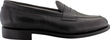 Alden 9695F | Buy Alden Black Calfskin Penny Loafers w/ Flex Welt