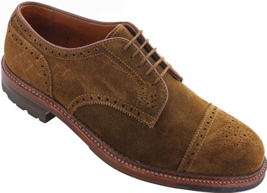Alden Shoes Men's Medallion Tip Blucher D8512C Snuff Suede - Main Image