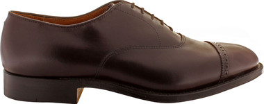 Alden Men's 905 - Perforated Straight Tip Bal - Burgundy Calfskin