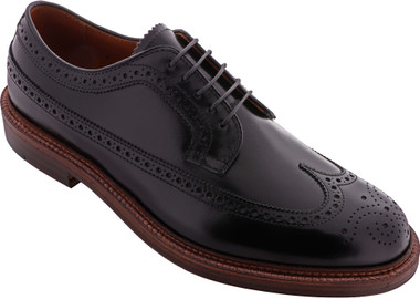 Alden Shoes Men's Long Wing Blucher D8515 Black Calfskin - Main Image