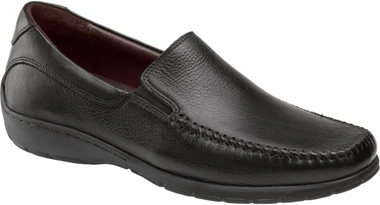 Johnston Murphy Men's Crawford Venetian 20-4435 Black Tumbled Full Grain - Main Image