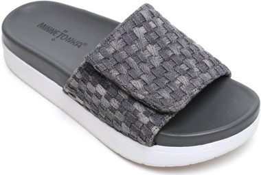 Minnetonka Women's Brett 76802-GRY Grey Denim Weave - Main Image