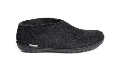 Glerups Unisex Felt Shoes With Rubber Sole AR-02-02 Charcoal-Black - Main Image