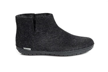 Glerups Unisex Felt Boots With Rubber Sole GR-02-02 Charcoal-Black - Main Image