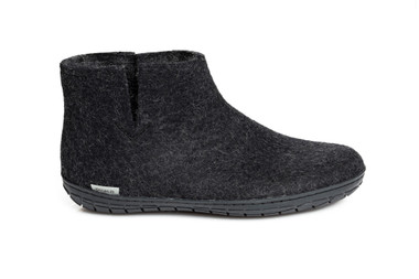 Glerups Unisex Felt Boots With Rubber Sole GR-02-02 Charcoal-Black - Main Image
