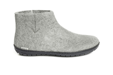 Glerups Unisex Felt Boots With Rubber Sole GR-01-02 Grey-Black - Main Image