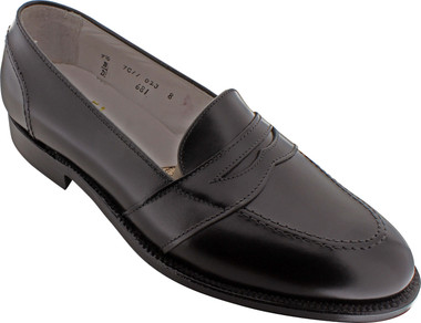 Alden Men's 681 - Full Strap Slip On - Black Calfskin - Main Image