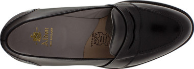 Alden 681 | Buy Alden Full Strap Slip-On Loafers in Black Calfskin