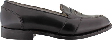 Alden Men's 6845 - Full Strap Slip On - Black Shell Cordovan - The Alden Men's 6845 - Full Strap Slip On - Black Shell Cordovan - The