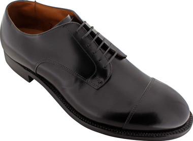 Alden Men's 558 - Straight Tip Blucher Oxford - Black Calfskin - Main Image