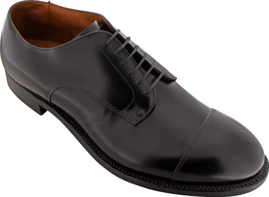 Alden Men's 558 - Straight Tip Blucher Oxford - Black Calfskin - Main Image