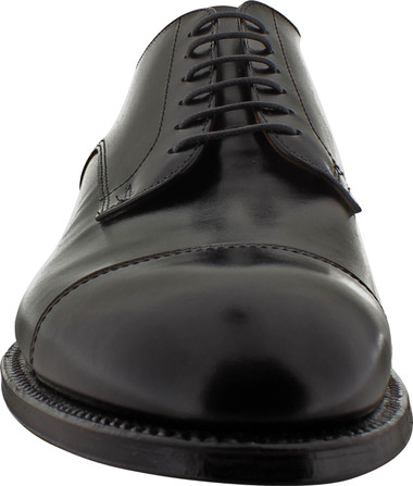 靴 ALDEN J00 Black Straight Tip Blucher Alden Men's 558 - Straight Tip Blucher Oxford - Black Calfskin