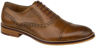 Johnston Murphy Men's Conard Cap Toe 20-8682 Tan Calfskin - Main Image Johnston Murphy Men's Conard Cap Toe 20-8682 Tan Calfskin - Main Image
