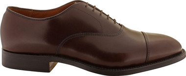 Alden Men's 920 - Straight Tip Bal - Dark Brown Calfskin - The