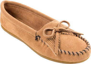 Minnetonka Women's 407T - Kilty Suede Moc Hardsole - Main Image Minnetonka Women's 407T - Kilty Suede Moc Hardsole - Main Image