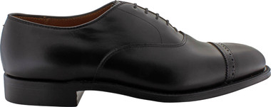 Alden Men's 901 - Perforated Straight Tip Bal - Black Calfskin