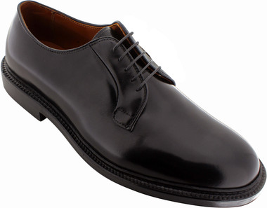 Alden Men's 9909 - Plain Toe Blucher - Black Calfskin - Main Image