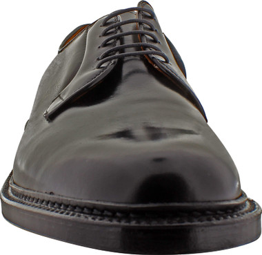 Alden Men's 9909 - Plain Toe Blucher - Black Calfskin