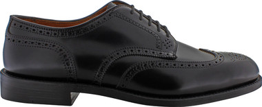 Alden Men's 2077 - Wing Tip Blucher - Black Shell Cordovan