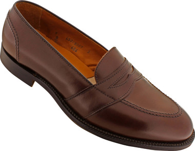 Alden Men's 686 - Full Strap Slip On - Dark Brown Calfskin - Main Image