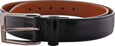 Alden Belts 30mm Calf Dress Belt - Black-Nickel - Main Image