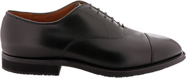 Alden Men's Straight Tip Bal Calfskin Rubber Sole 907L Black - The