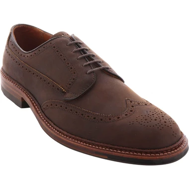Alden Shoes Men's Atom Blucher Wingtip D1501C Tobacco Chamois - Main Image