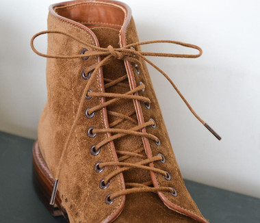 54 Thin Round Cord Waxed Boot Laces Orange