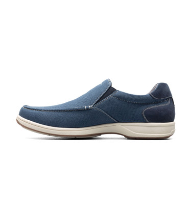 Florsheim Men's Lakeside Canvas Moc 13401-410 Navy - The Shoe Mart