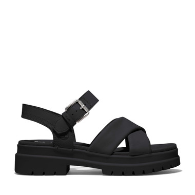 Timberland Women's London Vibe Ankle Strap Sandals TB0A2QVJ015 Black Full-Grain - Main Image