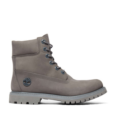 Timberland Women's Premium 6-Inch Waterproof Boots TB0A22ZH033 Medium Grey Nubuck - Main Image