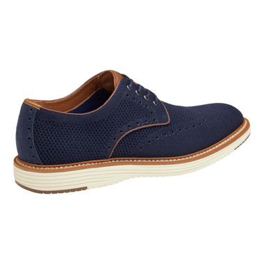 Johnston Murphy Men's Upton Knit Wingtip 20-5369 Navy Knit - The