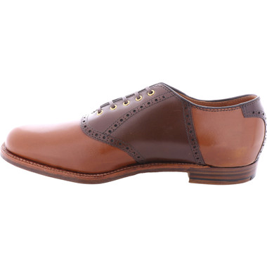 Alden D2319 | Buy Alden Tan & Dark Brown Calf Saddle Oxford Shoes