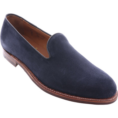 Alden Men's D2111F Pump Loafer Navy Suede - Main Image