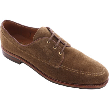 Alden 735L 3-Eye Mocc Blucher - Snuff Suede - The Shoe Mart