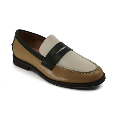 Cole Haan Women's W24678 - Sophia Loafer Ivory/Dark Kombu Green - Main Image